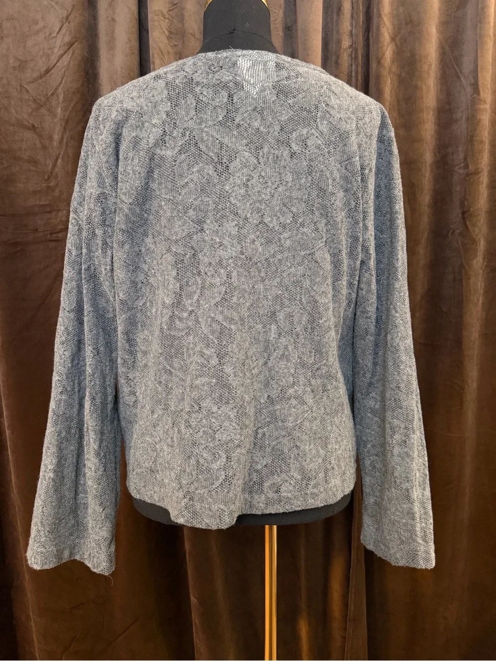 Y2K Women's Textured Button-Front Sweater Cardigan - Blue